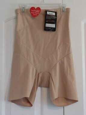 Cupid Tummy Tuck High Waist Thigh Slimmer Size XL Beige Shapewear Compression